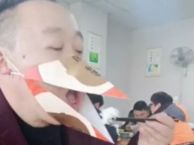 Man Wears Beak Mask Video