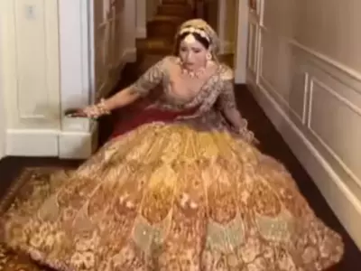 Bride Trips And Falls During Her Wedding Shoot Video
