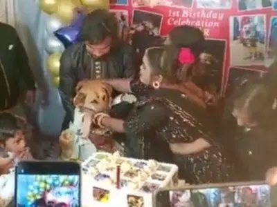 Dhanbad Family Celebrates Dog's Birthday 