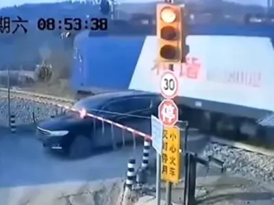 SUV barely survives 