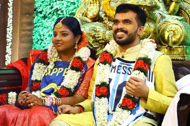 Kerala Couple Got Marries Wearing Messi, Mbappe Jerseys