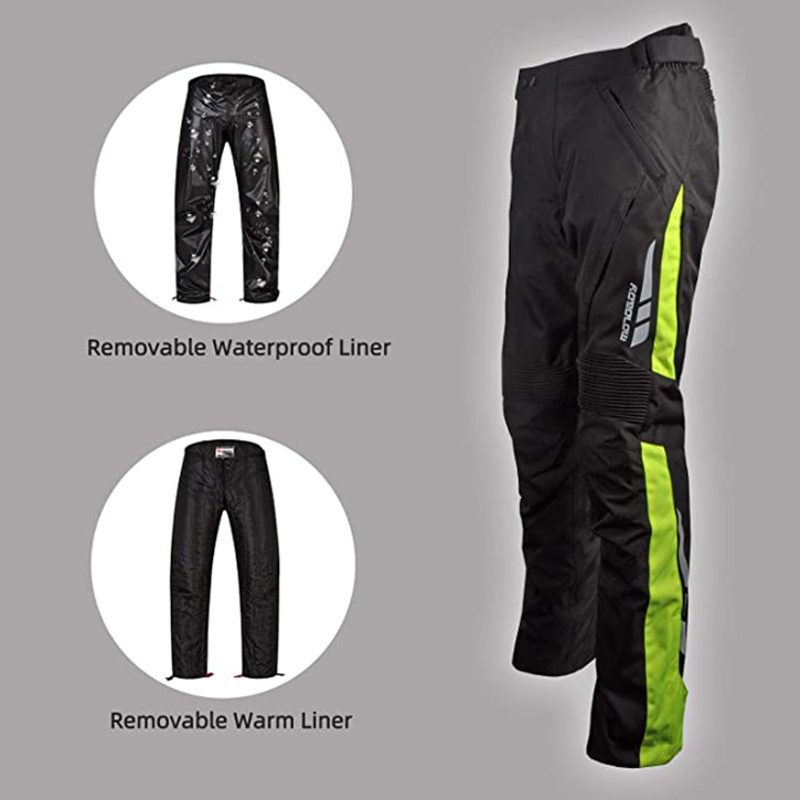 First Gear Motorcycle Waterproof Riding pants wliner and kneehip pads  Size 30  Full On Cinema