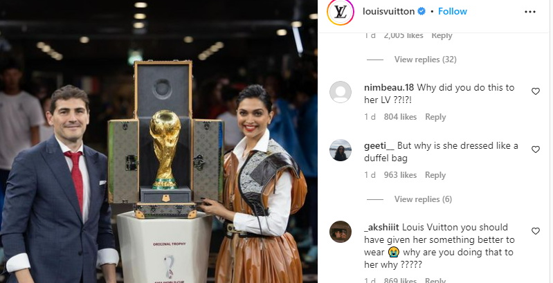 Deepika Padukone Wears Louis Vuitton to Unveil the FIFA World Cup
