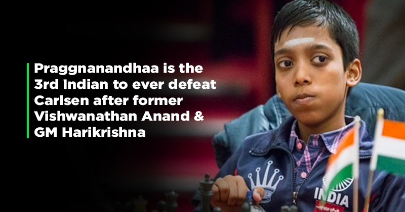 The Bridge on X: 16-year-old R. Praggnanandhaa left the entire chess  fraternity in awe as he defeated reigning five-time World Champion GM Magnus  Carlsen during the ongoing Airthings Masters.👏 He is just