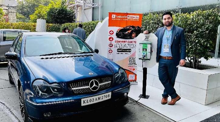 India's First Retrofitted Mercedes Benz C-Class EV With 150 KM