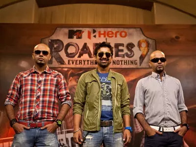 Raghu Ram, Rannvijay Singha and Rajiv on Roadies.