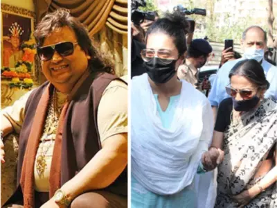 From Alka Yagnik To Kajol, Celebrities Arrive At Bappi Lahiri's Home To Pay Condolences