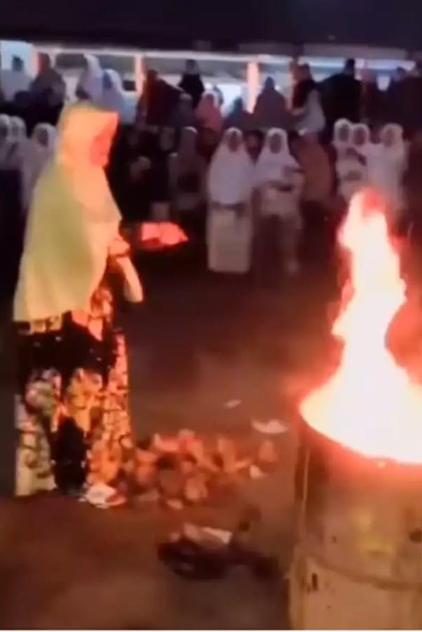 Indonesian Teachers Seize And Throw Students Phones In Fire