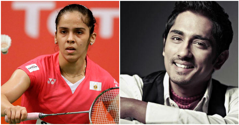 He Shouldnt Target Women Says Saina Nehwal On Siddharths Apology