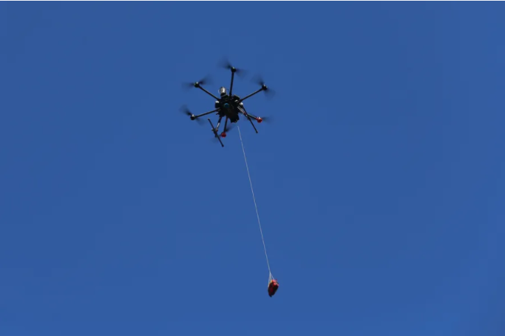 Drone carrying defibrillator 