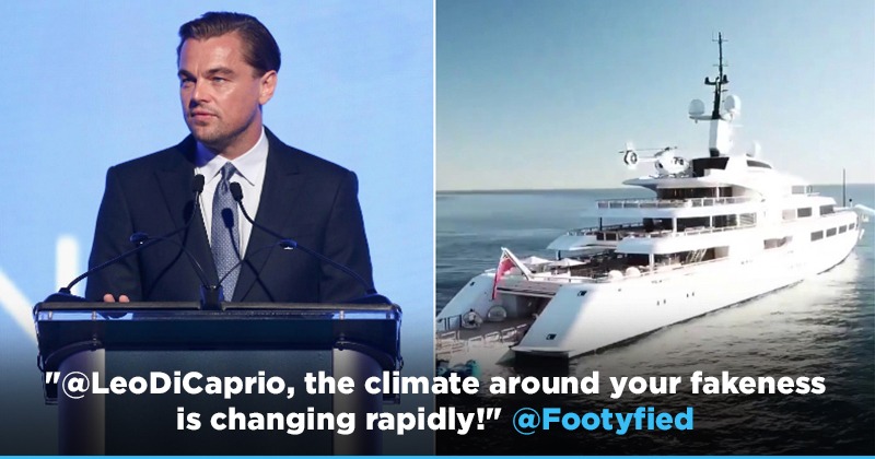 leonardo dicaprio yacht climate change