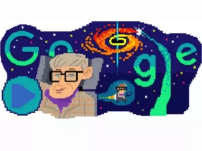 Google doodle Stephen Hawking