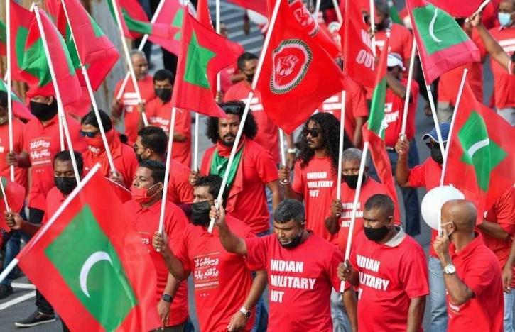 Protests Held Against Indian Military Presence in the Maldives