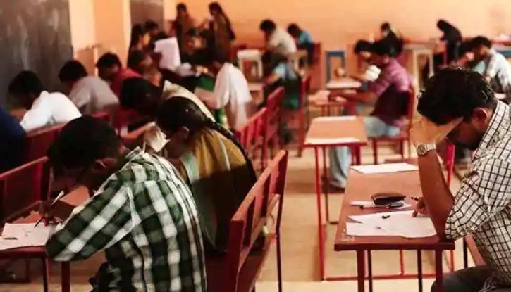 students giving exams