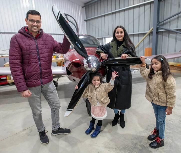 The family of four now have their own plane. 