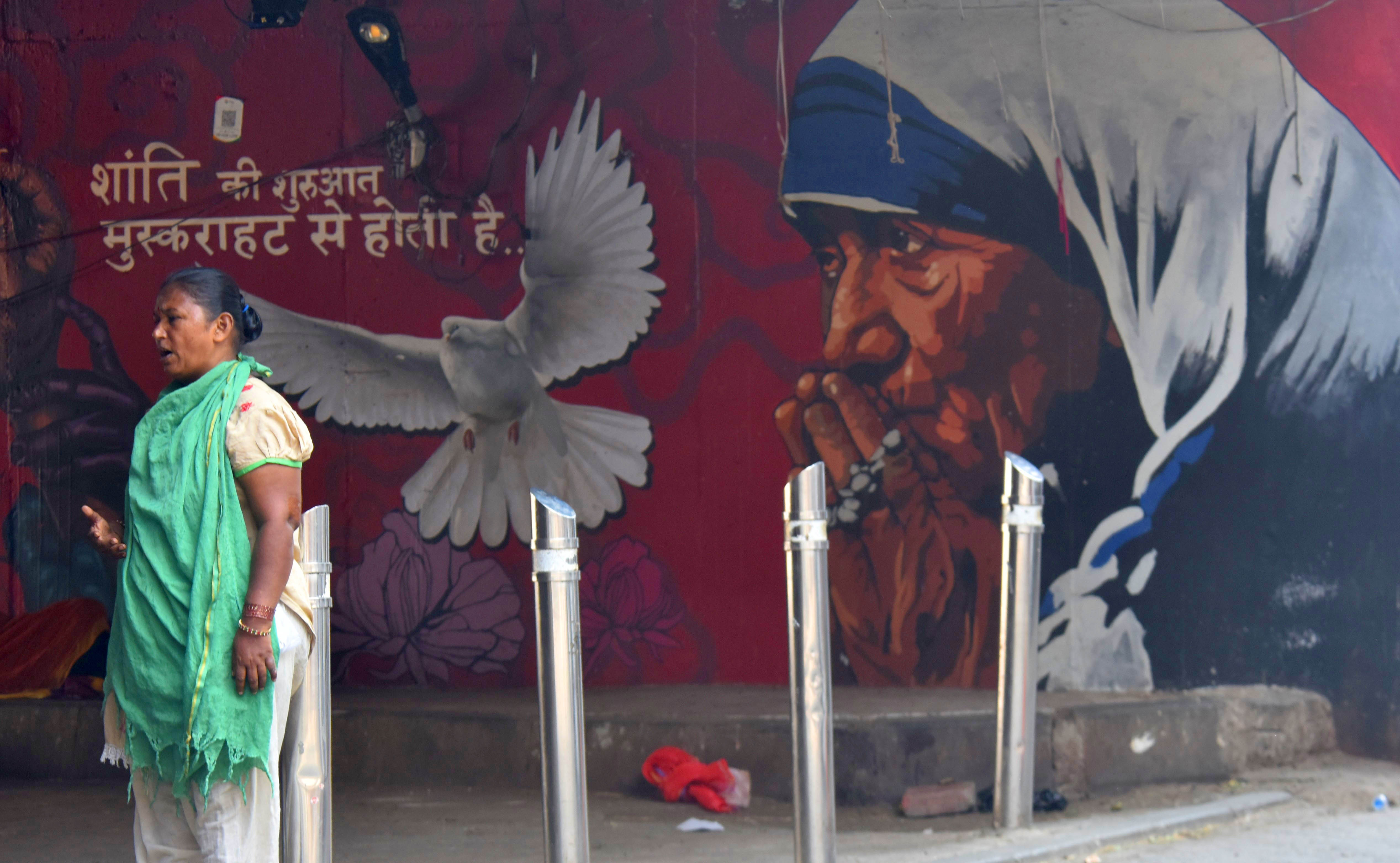 Mother Teresa street banner