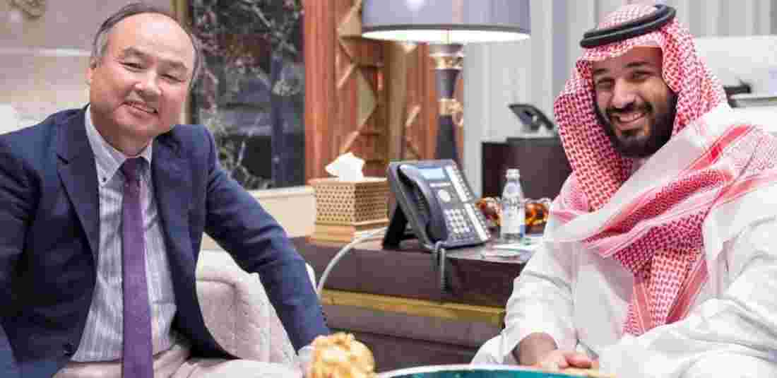 Masayoshi Son meets Dubai Prince in 2016