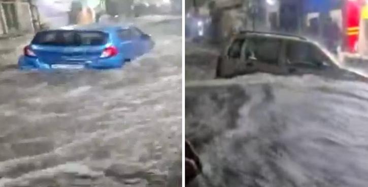 Cars Washed Away Due To Heavy Rain In Jodhpur