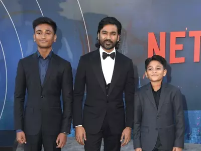 Dhanush Takes His Sons For The Gray Man Premiere, Says They Completely Stole The Show From Him