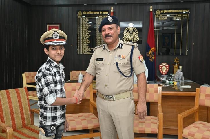 12 year old Harsh became ADG Prayagraj for one day