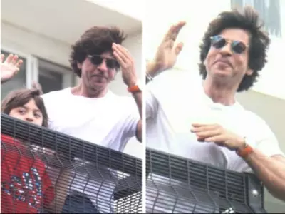 Shah Rukh Khan Greets Fans Abram Eid