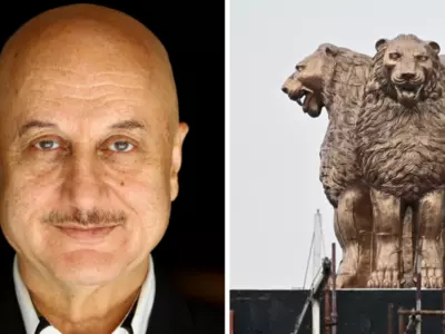 Anupam Kher and Prakash Raj have both reacted to the controversy over the national emblem row. 