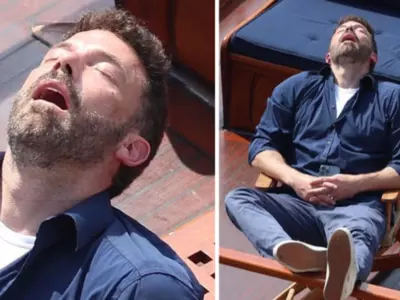 This photo of Ben Affleck sleeping on a boat during his honeymoon with Jennifer Lopez in Paris is everyone's favourite meme today. 