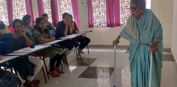 professor santhamma teaches at 93 