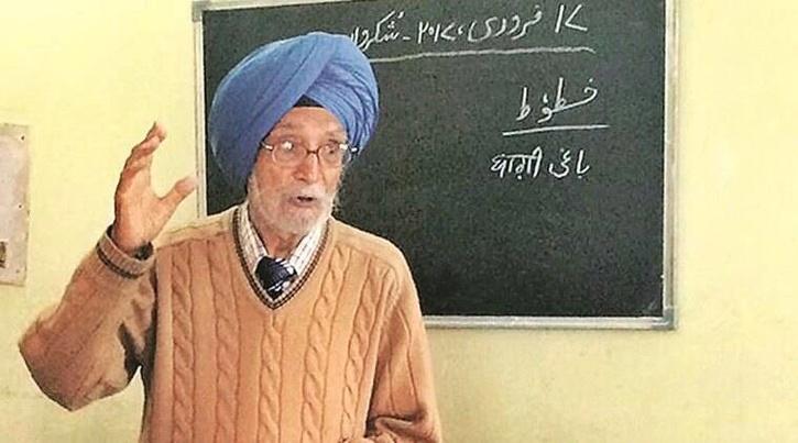 Prem Singh Bajaj teaches urdu at 86 