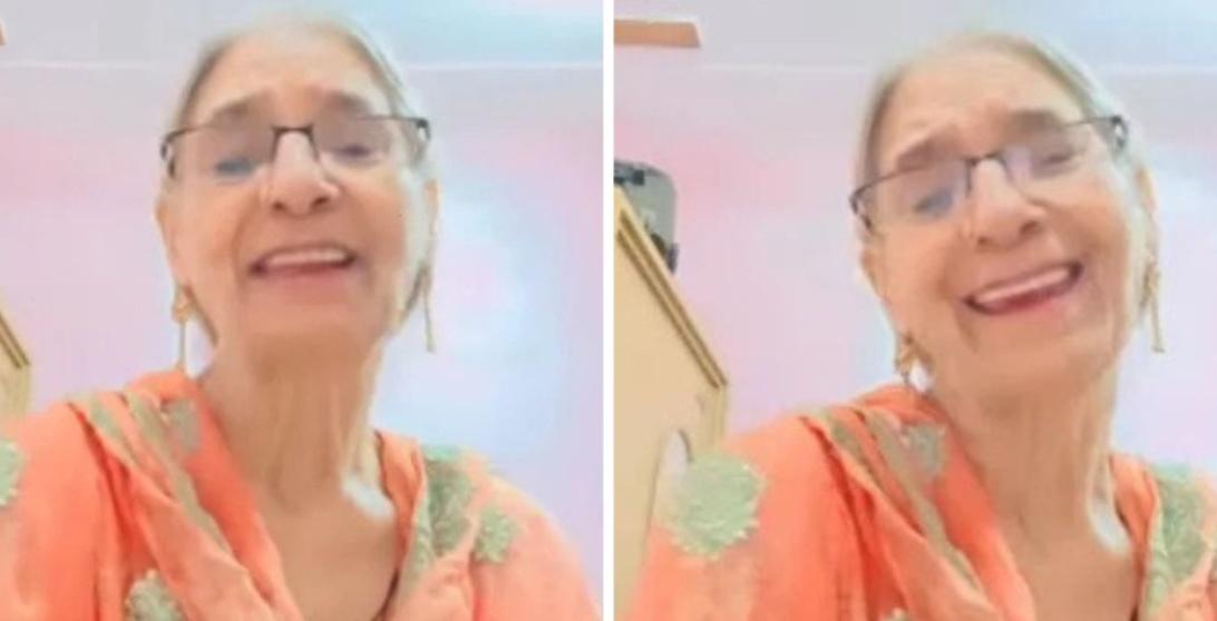 Elderly Woman Lip-syncs Lata Mangeshkar's 'Jiska Mujhe Tha Intezar'