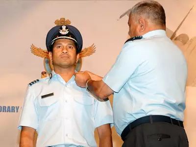 Sachin Tendulkar - Group Captain of the Indian Air Force