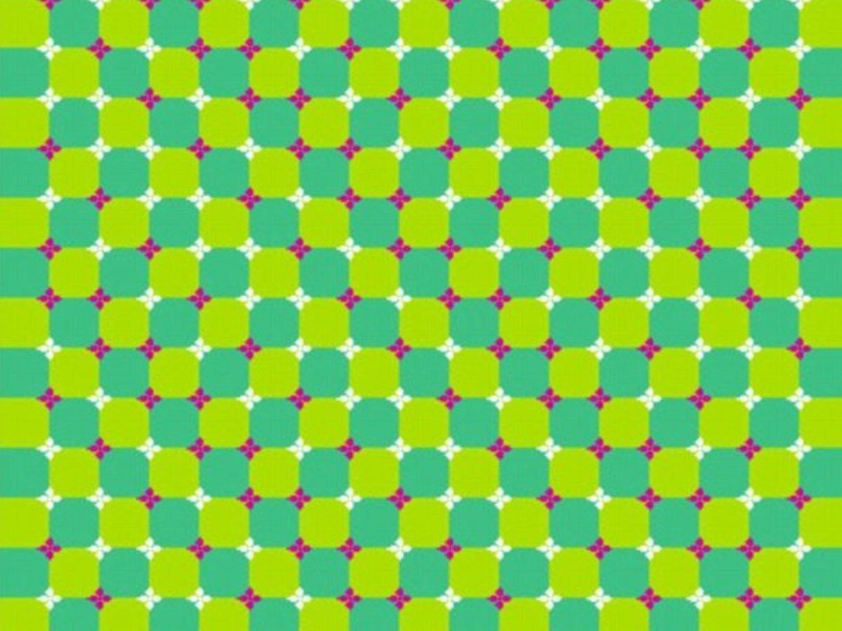 Optical Illusion Showing Moving Shapes