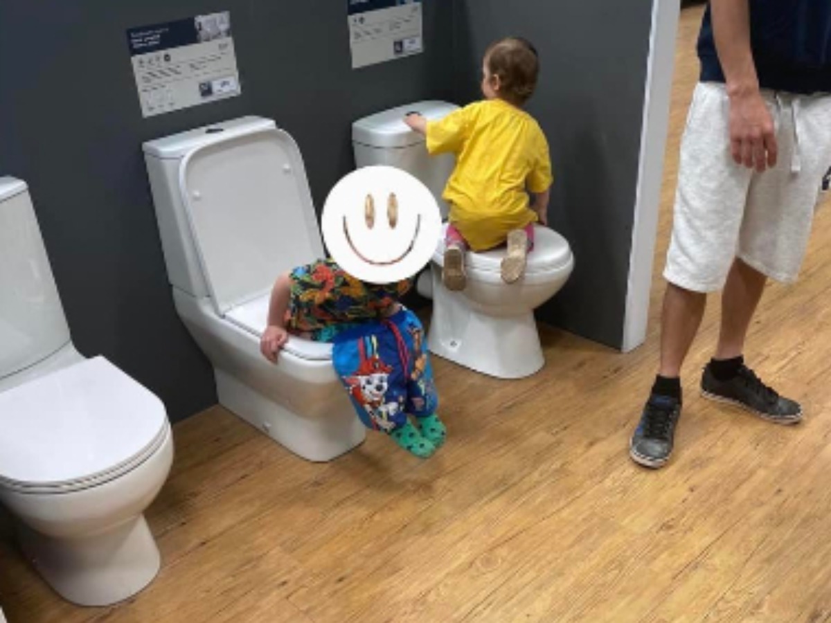 Toddler Poops In Store s Display Toilet