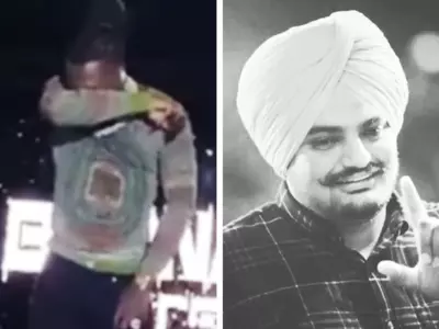 Nigerian rapper Burna Boy performed Sidhu Moose Wala's signature step during his live performance/concert and teared up as he paid tribute to him.