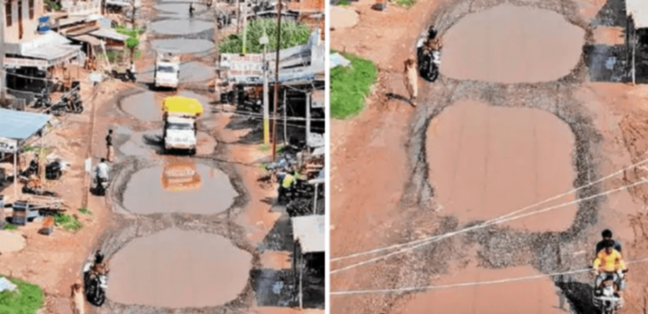 Bihar Madhubani NH 227 Potholes 