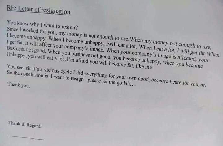 12 Honest Resignation Letters Where People Quit Their Jobs With Style