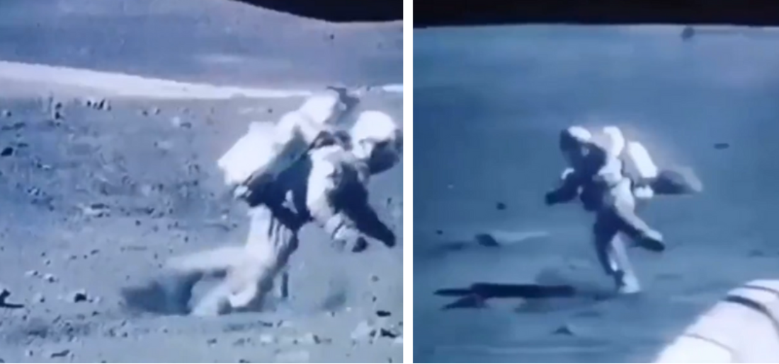 Blooper Video Shows Astronauts Struggling To Walk On The Moon