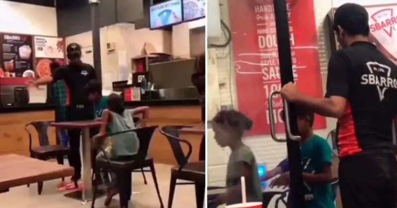 Waiter Asks Homeless Kids Sitting At A Restaurant To Leave