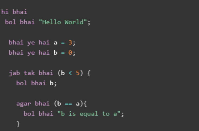 Bhai-Lang' Is A JavaScript-Based Programming Language Built By Two Indian  'Bros'