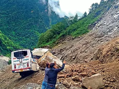 Landslide Hits Uttarakhand's Rudraprayag Village