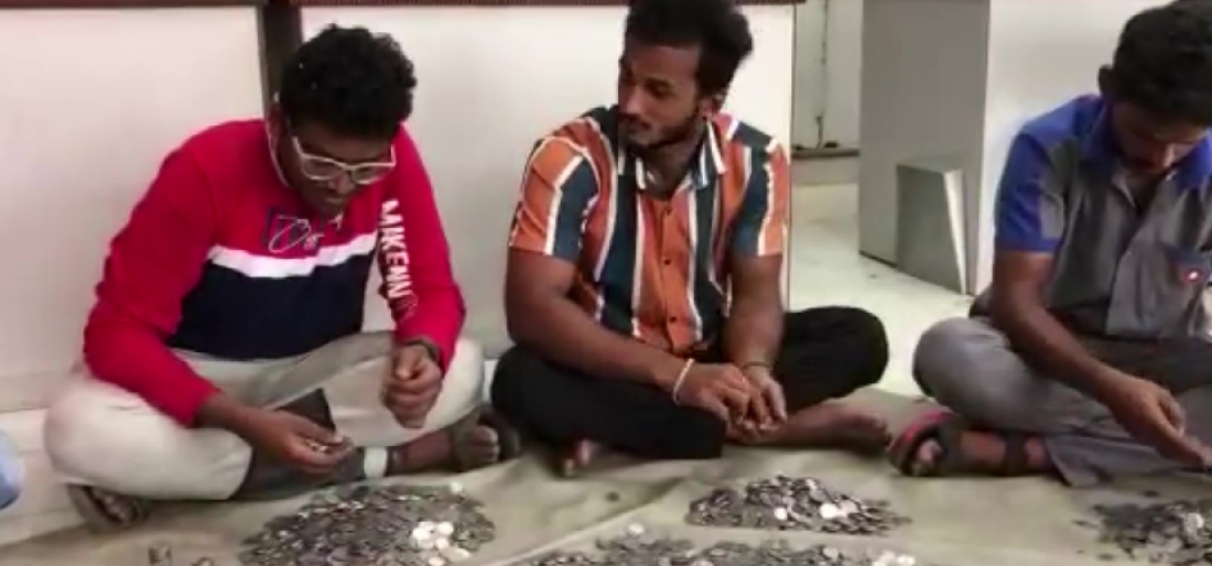 tamil nadu youth buys dream bike with coins he saved in three years