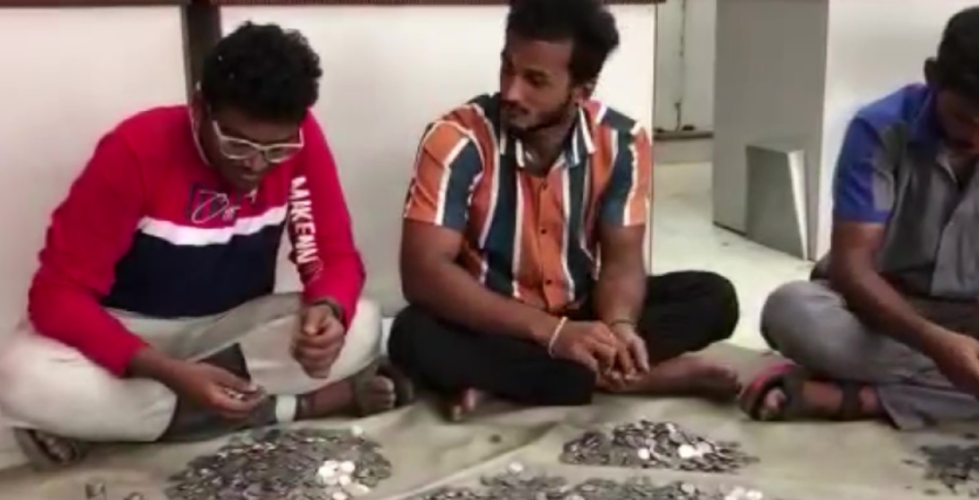 tamil nadu youth buys dream bike with coins he saved in three years