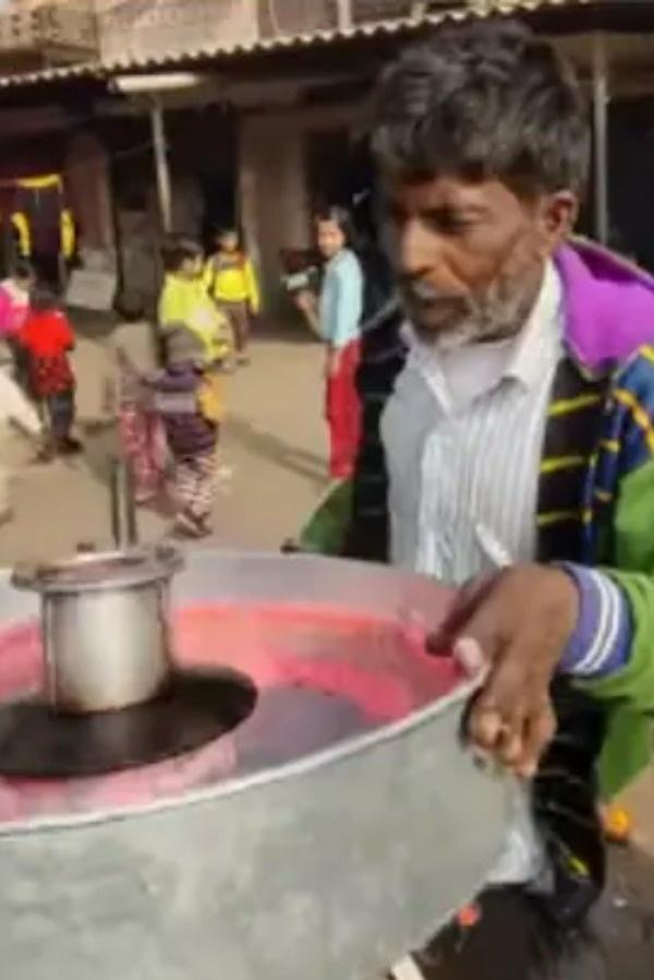 Street Vendor Selling Cotton Candy In Exchange For Human Hair