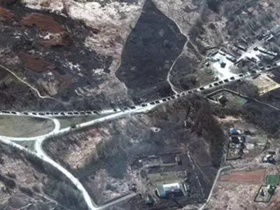 Satellite images russian convoy