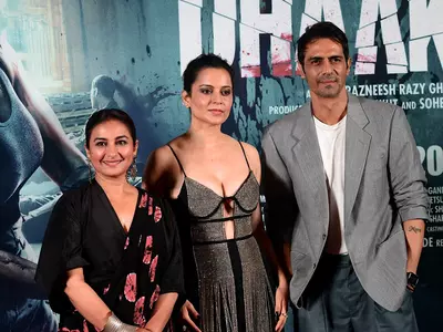 Kangana Ranaut Can Happily Say She Isn't Underpaid at Dhaakad trailer launch event with Arjun Rampal and Divya Dutta.