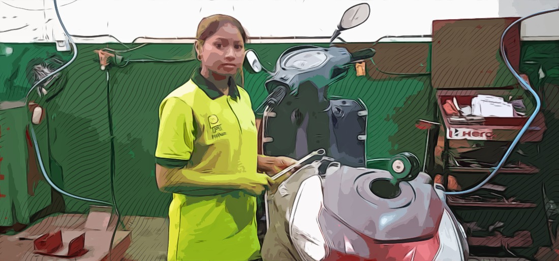 Indravati, Woman Two-Wheeler Mechanic Indiatimes