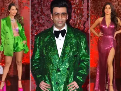 Janhvi Kapoor's Sultry Look To Malaika Arora's Bold Outfit, Karan Johar's Bash Highlights 