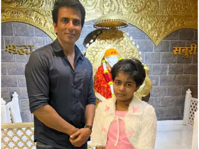 With Sonu Sood's Help, 11-YO Janhvi Is Now Able To Walk! Actor Beams With Joy As He Meets Her
