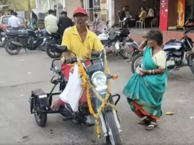 beggar buys moped