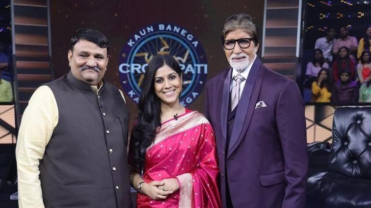 Shyam Sunder with Amitabh KBC